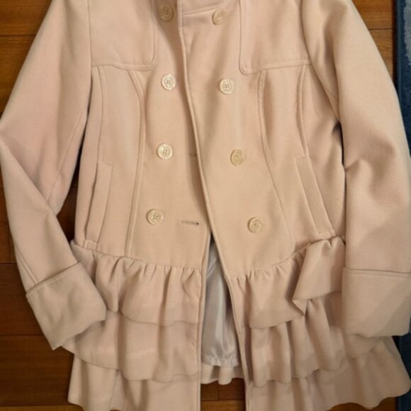 Pink Ruffle Spring Jacket Xhiliaration Medium - Picture 1 of 3